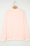 LDC Sequin Heart Valentines Day Mock Neck Sweatshirt