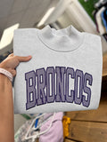 Oversize Drop Shoulder Mock Neck Sweatshirt