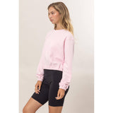 Cropped Pullover Sweatshirt