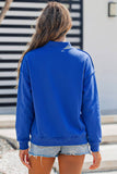 Oversize Drop Shoulder Reversible Mock Neck Sweatshirt