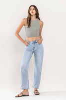 HIGH RISE ANKLE STRAIGHT JEANS