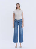 HIGH RISE MEDIUM WASH ANKLE WIDE JEANS LV2061