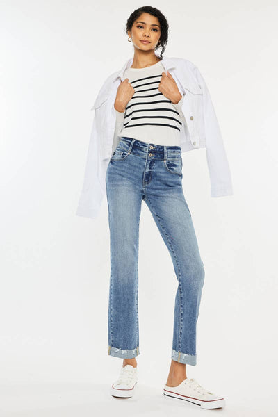 OPEN PACK HIGH RISE SLIM STRAIGHT JENAS