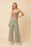High-Rise Wide-Leg Railroad Stripe Pants