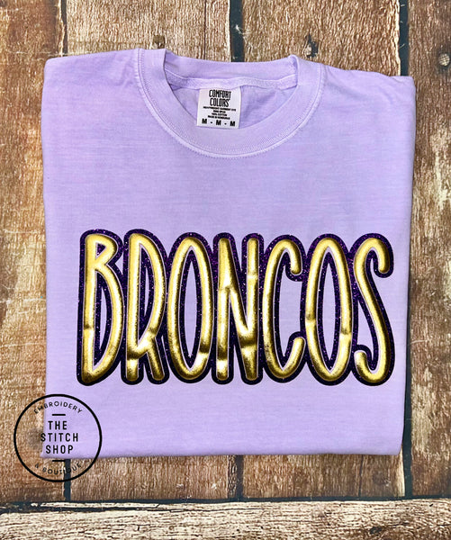 Glitter Puff Print Mascot Shirt