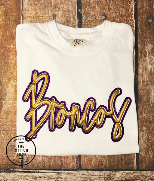 Glitter Puff Script Mascot Shirt