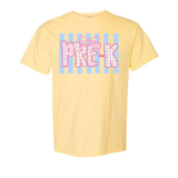 Grade Level Cherry Stripe Comfort Colors Tee