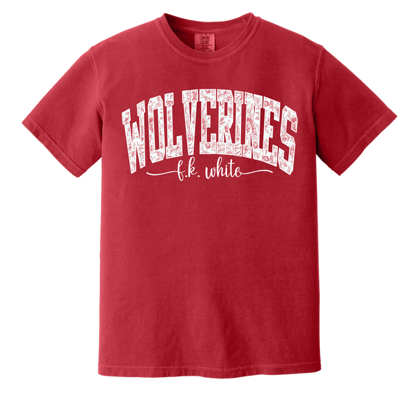 F. K. White Wolverines Floral Comfort Colors Printed Tee