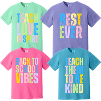 Back to School Teacher Vibes Comfort Colors Tee