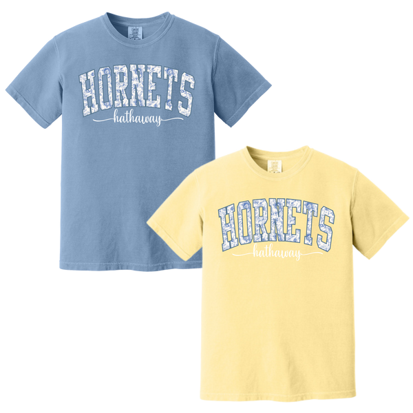 Hathaway Hornets Floral Comfort Colors/ Comfort Wash Printed Tee