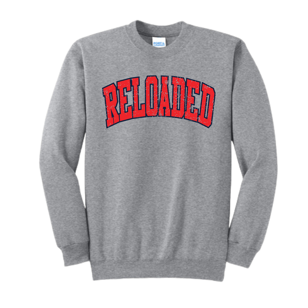 Reloaded Distressed Port and Company Sweatshirt