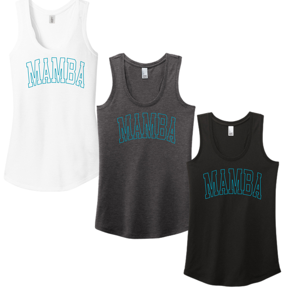 Mamba Teal Puff Ladies Fit Racerback Tank
