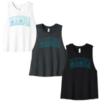 Mamba Teal Puff Crop Racerback Tank
