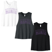 Mamba Purple Metallic Puff Crop Racerback Tank