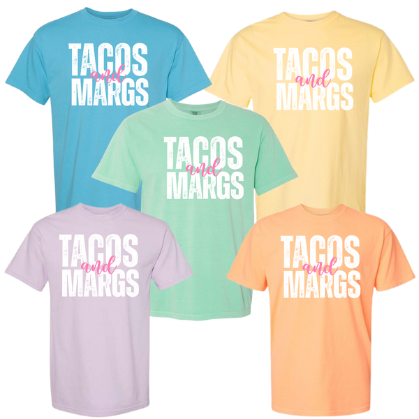 Tacos and Margs Cinco De Mayo Comfort Colors Tee