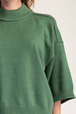 Mock Neck 3/4 sleeves Sweater