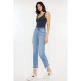 Kancan High Rise Slim Straight Crop Jeans