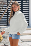 Oversize Drop Shoulder Reversible Mock Neck Sweatshirt