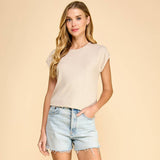 Basic Solid Ribbed Top