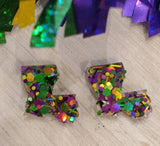Mardi Gras Louisiana State Small Studs
