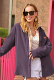 JKT1767-Loose Fit Button Down Corduroy Shacket with Pockets