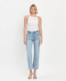 90'S SUPER HIGH RISE ANKLE SLIM WIDE JEANS