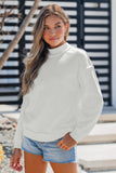 Oversize Drop Shoulder Reversible Mock Neck Sweatshirt
