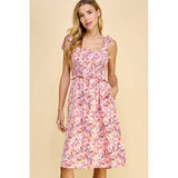 SMOCKED TOP MIDI DRESS (A508354A77)