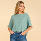Solid Ribbed Basic Top