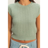 Textured Sleeveless Knit Top