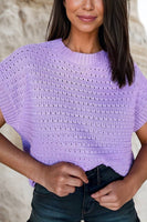 Solid Knit Short Sleeve T Shirt | S-XL