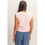 Textured Sleeveless Knit Top