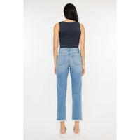 Kancan High Rise Slim Straight Crop Jeans