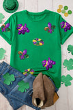 LDC Mardi Gras Sequin Patched Graphic Tee