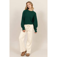 CROPPED OVERSIZED KNIT SWEATER