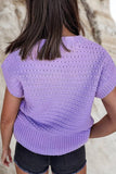 Solid Knit Short Sleeve T Shirt | S-XL