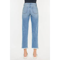 Kancan High Rise Slim Straight Crop Jeans