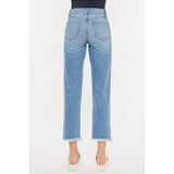 Kancan High Rise Slim Straight Crop Jeans