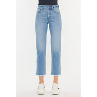 Kancan High Rise Slim Straight Crop Jeans