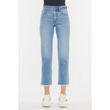 Kancan High Rise Slim Straight Crop Jeans