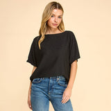 Solid Ribbed Basic Top