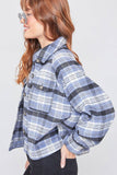 Women's Cropped Boxy Fit Shacket-J1092PSH