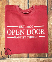 Open Door Baptist Church Long Sleeve Tshirt - Comfort Colors Brand