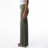 Mid Rise Wide Leg Full Jeans