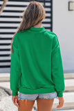 Oversize Drop Shoulder Reversible Mock Neck Sweatshirt