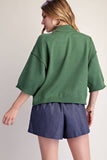 Mock Neck 3/4 sleeves Sweater