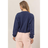 Cropped Pullover Sweatshirt