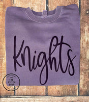 Knights Puff Midweight Pigment Dyed Crewneck Sweatshirt