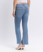 HIGH RISE RAW HEM KICK FLARE JEANS LV1709
