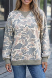 Retro Camouflage Print Womens Casual T Shirt S-4X